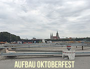 Fotos Aufbauzeit Oktoberfest München 2018 Wiesnaufbau Fotos und Video vom 10.07.2018  (©Foto:Martin Schmitz)